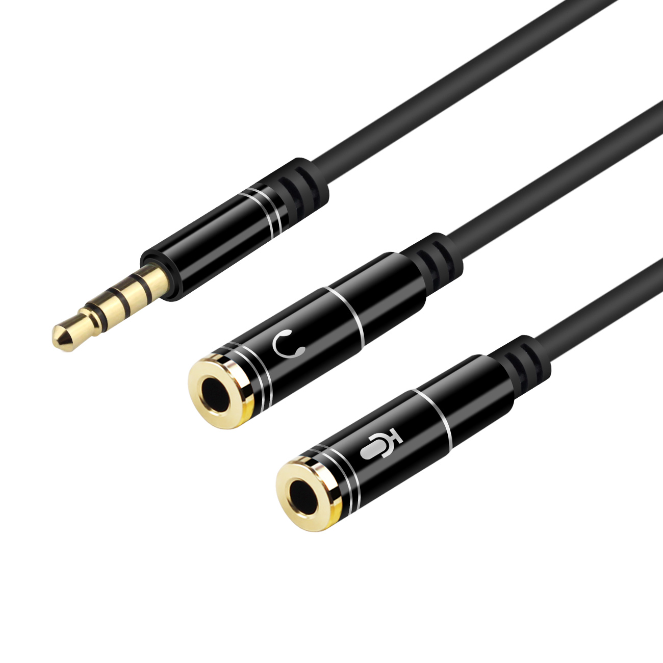 Single hole, 4 sections, 3.5mm, double-hole (headset + microphone)